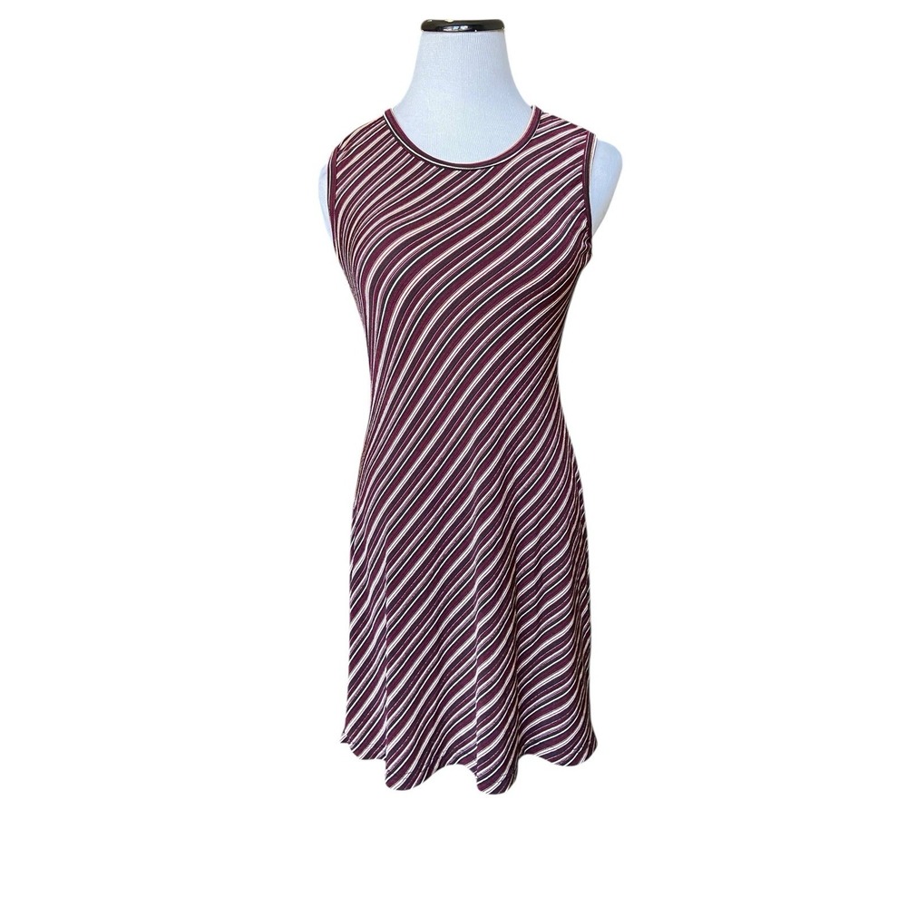 Vintage 90s Bias Cut Striped Dress Size L Office Chic CBK Vibe‎ Capsule Wardrobe